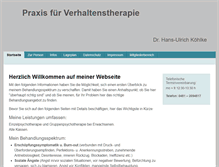 Tablet Screenshot of koehlke-verhaltenstherapie.de